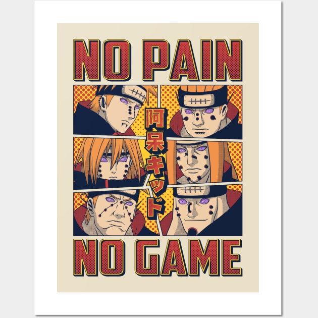 No Pain No Game Wall Art by Aho Kid